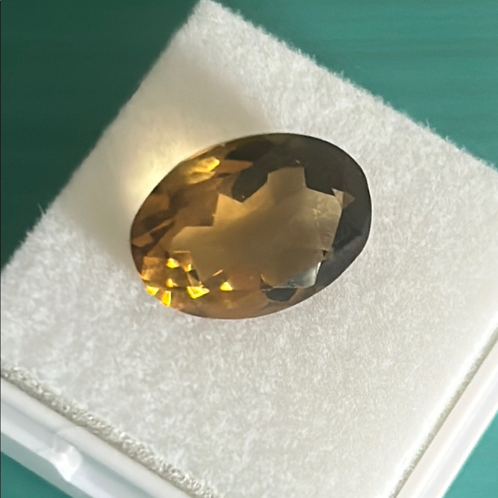 Radiant Golden Citrine Oval-Cut 14 x 10mm 5.75ct Faceted Loose Gemstone